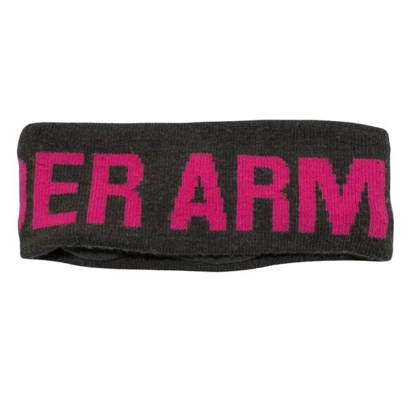 Under Armour Headband Ear Warmer Stretchy Gray Pink Womens OSFA - Picture 2 of 3